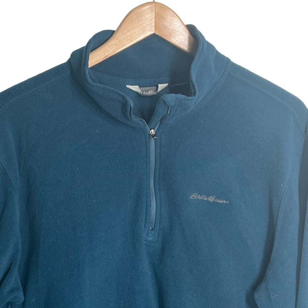 Eddie Bauer Polartec Men Large Fleece Polyester 1/4 Zip Pullover